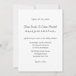 Classic Typography Wedding Invitation 招待状