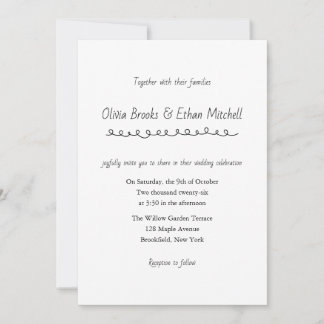 Classic Typography Wedding Invitation 招待状