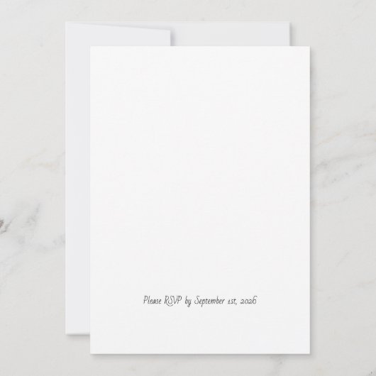 Classic Typography Wedding Invitation 招待状 (裏面)