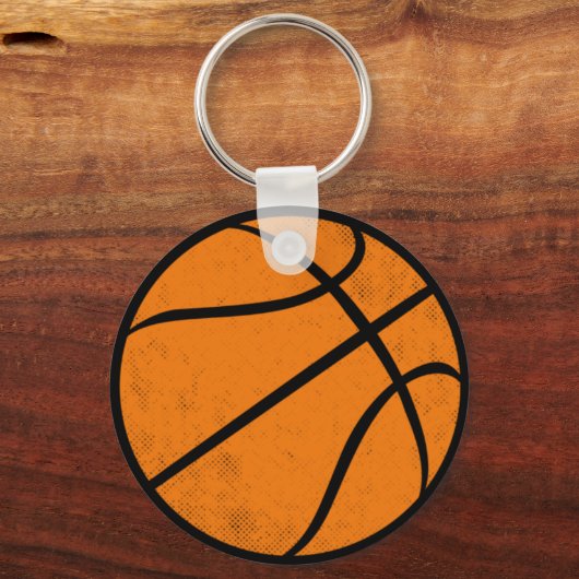 Classic Varsity Basketball Hoops Game Day Style キーホルダー (正面)