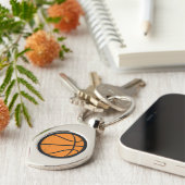 Classic Varsity Basketball Hoops Game Day Style キーホルダー (側面)