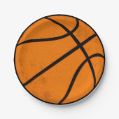 Classic Varsity Basketball Hoops Game Day Style ペーパープレート (正面)