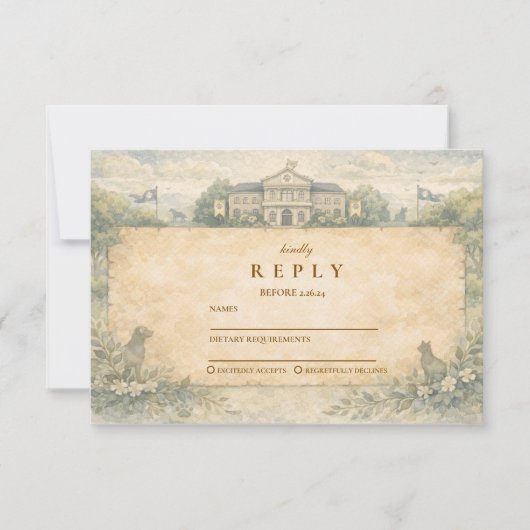 Classic Veterinary School Graduation 出欠カード (正面)