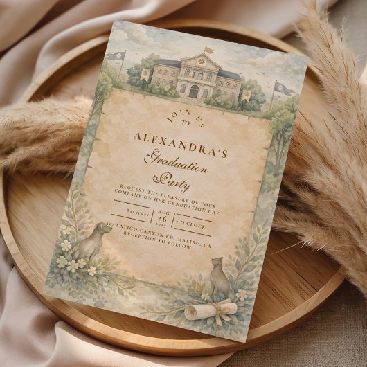 Classic Veterinary School Graduation 招待状