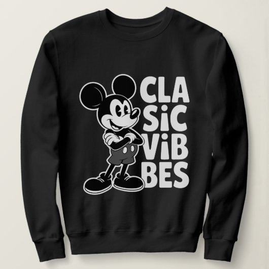 Classic Vibes Retro Cartoon Mouse T-Shirt Design,  スウェットシャツ (デザイン正面)