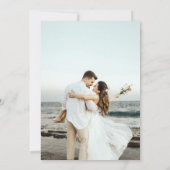 Classic Victorian Blue French Garden Chic Photo セーブザデート (裏面)