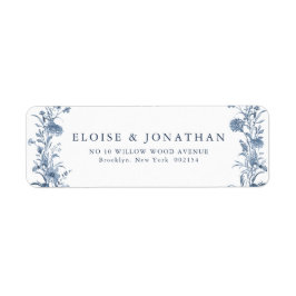 Classic Victorian Blue French Garden Chic Wedding ラベル