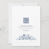 Classic Victorian Blue French Garden Chic Wedding 招待状 (裏面)