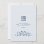 Classic Victorian Blue French Garden Chic Wedding 招待状 (裏面)