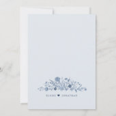 Classic Victorian Blue French Garden Chic Wedding  招待状 (裏面)