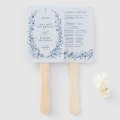 Classic Victorian French Garden Wedding Program ハンドファン (正面&裏面)