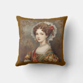 Classic,Victorian , Noblewoman with Luxurious Gown クッション (裏面)