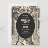 Classic vintage artistic angel birthday 招待状 (正面)