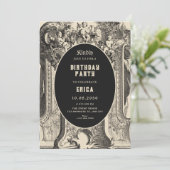 Classic vintage artistic angel birthday 招待状 (スタンド正面)