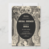 Classic vintage artistic angel bridal shower 招待状 (正面)