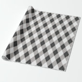 Classic Vintage Black Argyle Plaid Wrapping Paper ラッピングペーパー (アンロールド)