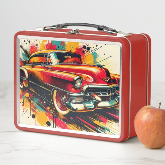 Classic Vintage Car メタルランチボックス (インサイチュ)
