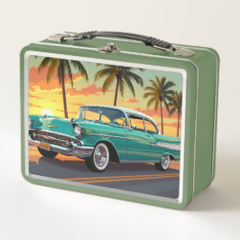 Classic Vintage Car 1957 メタルランチボックス