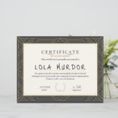 Classic Vintage Certificate of Achievement Elegant (スタンド正面)