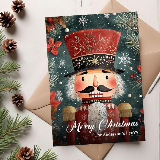 Classic vintage Christmas nutcracker digital  シーズンカード