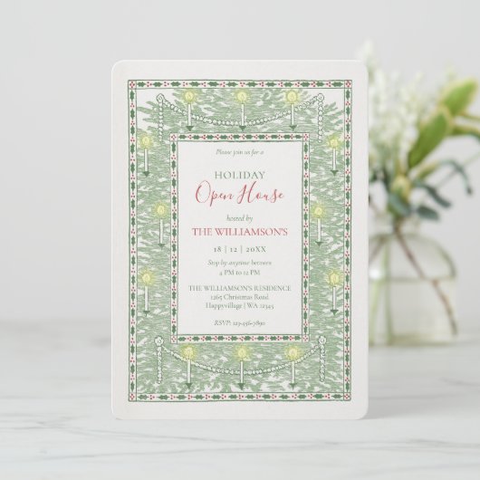 Classic Vintage Christmas Open House 招待状 (スタンド正面)