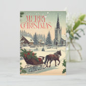 Classic/Vintage Christmas scene  シーズンカード (スタンド正面)
