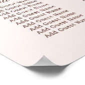 Classic Vintage Crest Wedding Seating Chart ポスター (角)