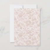 Classic Vintage Crest Wedding Thank You Card カード (裏面)