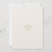 Classic Vintage Gold Monogram Wedding  招待状 (裏面)