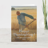 Classic Vintage Happy Thanksgiving Harvest  カード (正面)