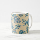 Classic Vintage Hop Leaves Pattern コーヒーマグカップ (正面右)