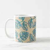 Classic Vintage Hop Leaves Pattern コーヒーマグカップ (左)