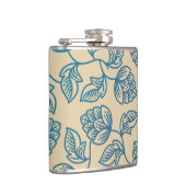 Classic Vintage Hop Leaves Pattern フラスク (右)