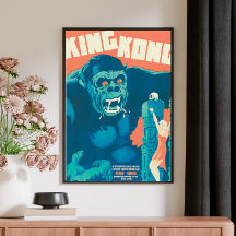 Classic Vintage King Kong Retro Movie Poster
