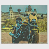classic vintage motorcycle gift ラッピングペーパー (フラット)