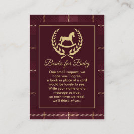 Classic Vintage Polo Horse Party Baby Shower エンクロージャーカード