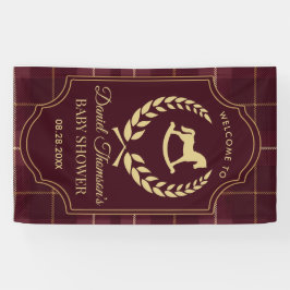 Classic Vintage Polo Horse Party Baby Shower 横断幕