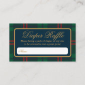 Classic Vintage Preppy Tartan Plaid Diaper Raffle エンクロージャーカード (正面)