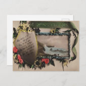 Classic Vintage Seaside Christmas  ポストカード (正面/裏面)