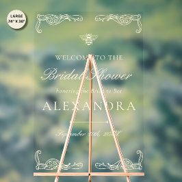 Classic Vintage She Found Her Honey Bridal Shower アクリルサイン