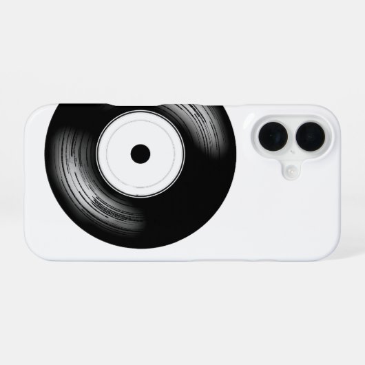 Classic Vinyl Disc iPhone 16ケース (裏面横)