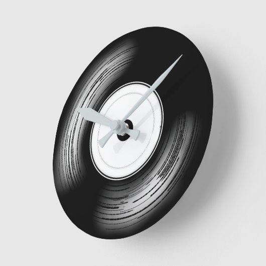Classic Vinyul ラウンド壁時計 (傾斜)