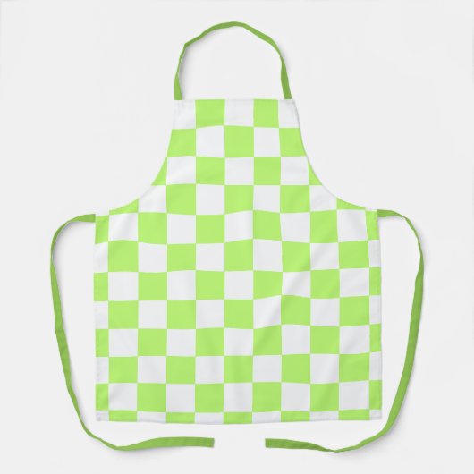 Classic visual lime checkerboard  エプロン (正面)