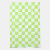 Classic visual lime checkerboard  キッチンタオル (縦)