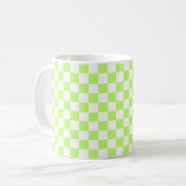Classic visual lime checkerboard  コーヒーマグカップ (正面左)