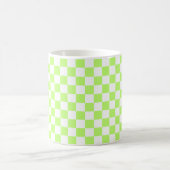 Classic visual lime checkerboard  コーヒーマグカップ (中央)