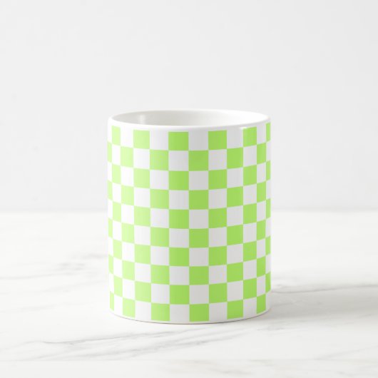 Classic visual lime checkerboard  コーヒーマグカップ (中央)