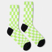 Classic visual lime checkerboard  ソックス (右)