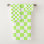 Classic visual lime checkerboard  バスタオルセット (インサイチュ)
