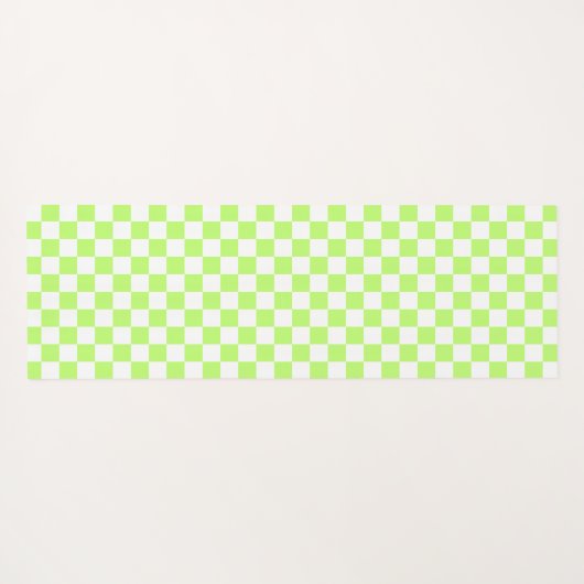 Classic visual lime checkerboard  ヨガマット (裏面(横))